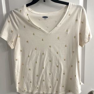 Old Navy Pineapple & Palm Tree Shirt - Size L